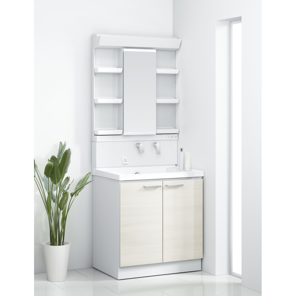 TOTO 洗面化粧台 KZ 間口75cm 除菌1面鏡2枚扉