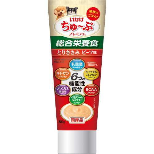 いなば食品　いなば　ちゅ～ぶプレミアム　とりささみ　ビーフ味　８０ｇ