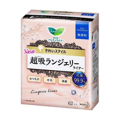 ロリエ　きれいスタイル　超吸ランジェリーライナー　無香料　［６２コ入］