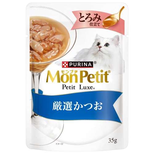 ※※ネスレ日本　モンプチ　プチリュクスパウチ　とろみ仕立て　厳選かつお３５ｇ