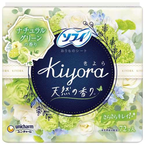 ※※ユニ・チャーム　ソフィ Kiyora(きよら)　ナチュラルグリーン　７２枚