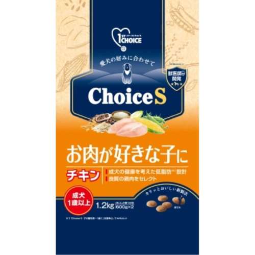 アース・バイオケミカル　ファーストチョイス　ＣｈｏｉｃｅＳお肉が好きな子にチキン成犬１歳以上１．２ｋｇ