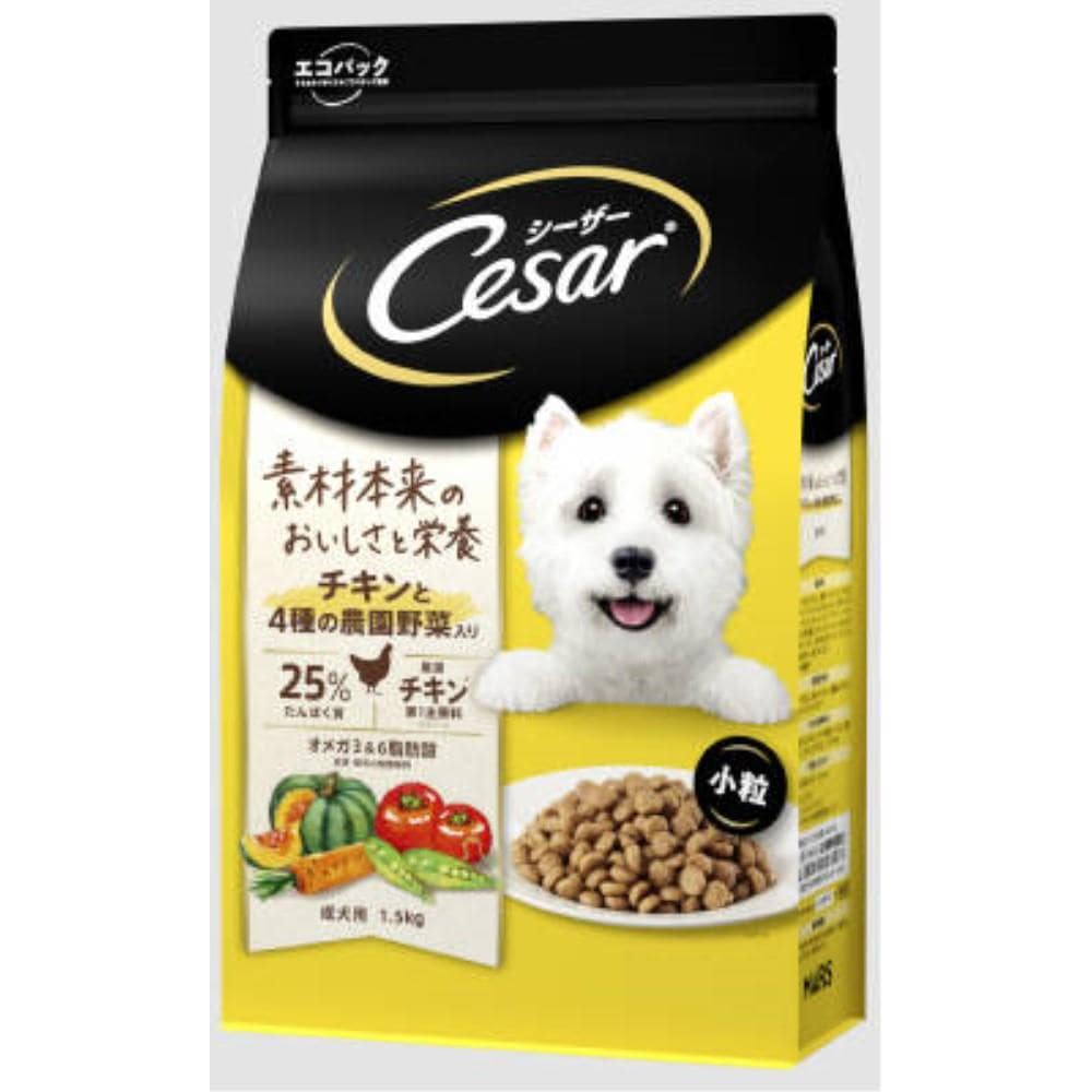 マースジャパンリミテッド　シーザードライ　成犬チキン野菜　小粒１．５ｋｇ チキン野菜　小粒